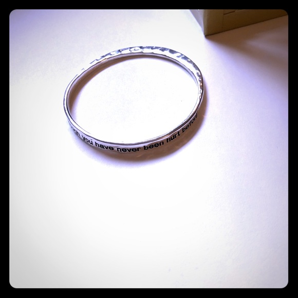 ❗️3/$7 Silver branded bangle - Picture 1 of 4
